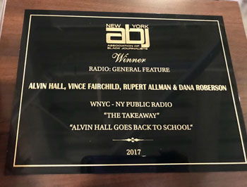 Alvin Hall radio show award